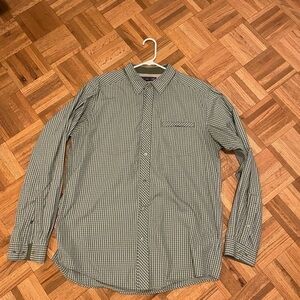 EUC Exofficio green plaid outdoor shirt